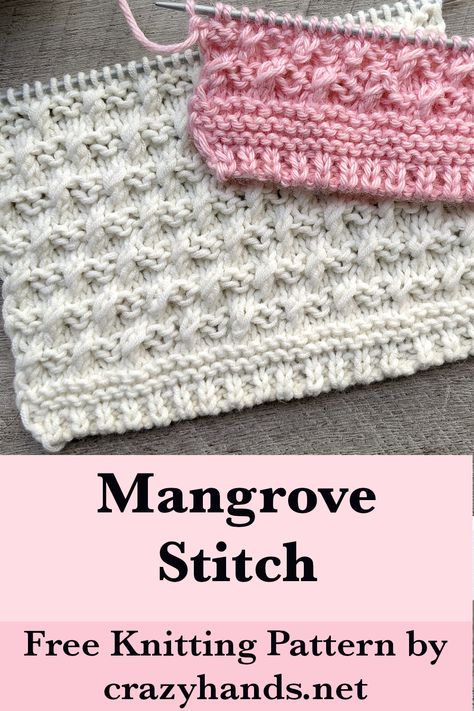 Mangrove Knit Stitch Pattern Dragonfly Knitting Pattern, Purl Stitch Tutorial, Mama In A Stitch Knitting Patterns, Knit And Purl Stitches, Easy Lace Knitting Stitches, Knit Purl Stitch Patterns, Knitting Stitches Patterns, Knit Stitch Patterns Free, Knit Techniques