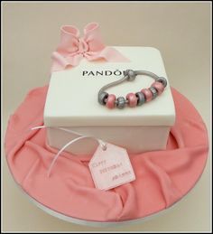 Charm-ing ... Pandora Cake, Choc Ganache, Cowabunga Dude, Gift Box Cakes, Girly Cakes, 18th Birthday Cake, Gateaux Cake, Fashion Cakes, Novelty Cakes