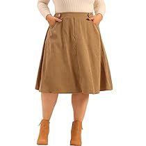 Suede Skirts, Satin Pleated Skirt, Plus Size Skirt, Faux Suede Skirt, Leather Pleated Skirt, Stylish Skirts, Skirts Midi High Waisted, Plus Size Brands, Skirt For Women