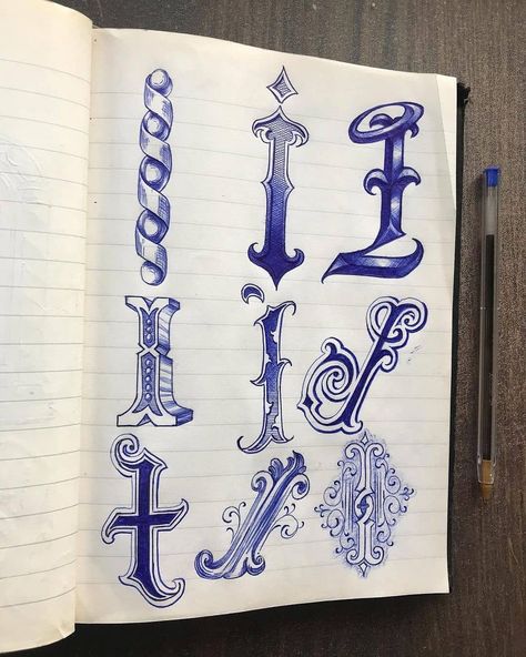 Graphitti Letters, Chicano Script, Chest Tattoo Fonts, Handstyle Graffiti, Hand Lettering Alphabet Fonts, Aztec Drawing, Alphabet Handwriting, Graffiti Tags, Lettering Styles Alphabet