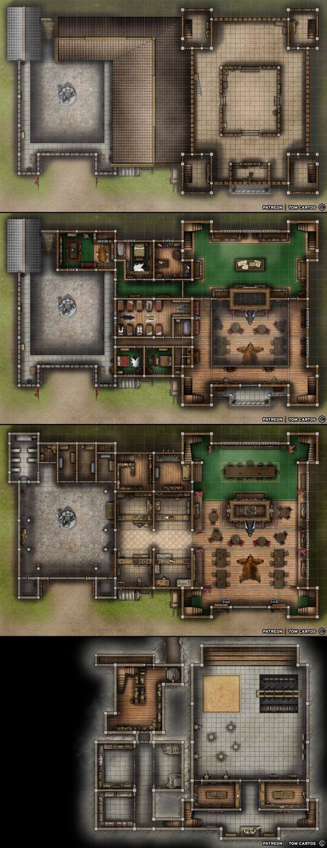 Founded over a century ago by renowned adventurer Ferric Dorn, the Adventurers Guild provides contacts, job opportunities, support, advice and particular services to its elite members. Click the link to download & find out more. #tomcartos #battlemap #map #ttrpg #dnd #rpg #callofcthulu #pathfinder#dungeons #dragons #5e #free #fantasy #guildhall #guild #barracks #garrison #player #base #mansion #home #fort #grandhall #courtyard #training #library #adventurers #fighters Dnd Adventurer Guild Map, Barracks Map Dnd, Dnd Barracks Map, Dnd Mansion Battle Map, Dnd Guild Map, Minecraft Adventurers Guild, Dnd Guild Hall Map, Guild Hall Map, Adventure Guild Hall