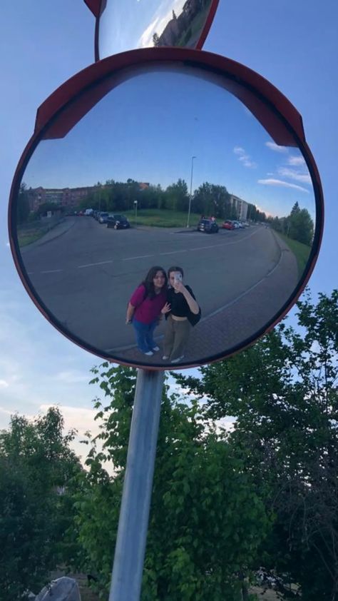 Road Mirror Selfie, Street Mirror Selfie, Asti Italy, Road Mirror, Traffic Mirror, Traffic Mirrors, Garden Bathtub, Park Aesthetic, Types Of Aesthetic