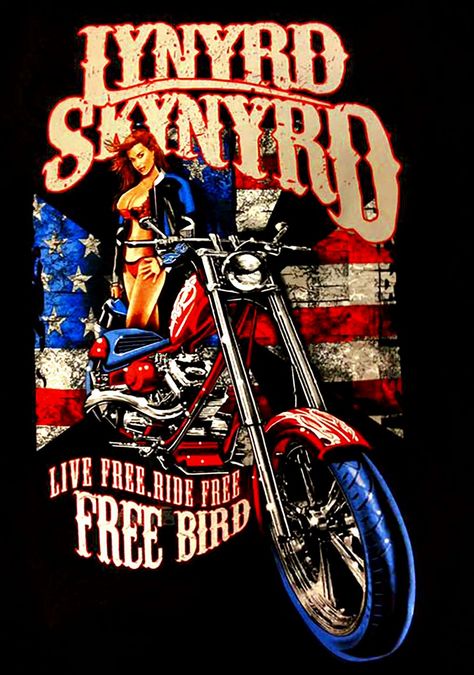 Lynyrd Skynyrd Poster, Lynyrd Skynyrd Free Bird, Lynard Skynard, Music Image, Lynyrd Skynyrd Band, Custom Paint Motorcycle, Rock Rock, Classic Rock And Roll, Greatest Rock Bands