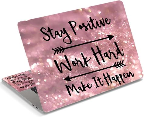 Brand:DINKYColorPink Inspirational Quote
Compatible Devices: Laptop
Material: Polyvinyl Chloride
Special Feature: Waterproof, Reusable, Scratch Resistant

🌈[Laptop Skin Sticker Cover Decal]:High resolution printing with delicate& vibrant graphic design, flexible film helps protect laptop surfaces from scratches and stains, a sweet gift for your family and friends.

🌈[Dimension/Size]: Our Dinky 17.3 inch laptop sticker is 16.5 " (42 cm) x 11.4" (29 cm) - Fits 16” 16.5" 17" 17.3 inch wide Laptop Cover Stickers, Custom Laptop Skin, Keyboard Wrist Rest, Pink Laptop, Pink Letter, Notebook Pc, Laptop Skin Design, Pvc Vinyl, Laptop Covers