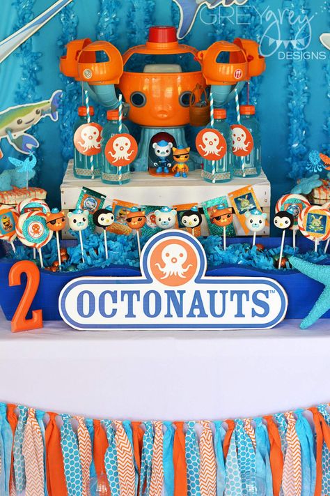 Octonauts Birthday Party Ideas | Photo 2 of 48 | Catch My Party 5th Birthday Ideas For Boys Themes, Octonauts Birthday Party Food, Octonauts Birthday Party Ideas, Safari Theme Birthday Party, Octonauts Birthday Party, 5th Birthday Boys, Octonauts Party, Octonauts Birthday