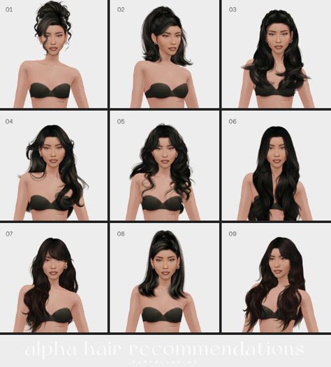 #sims4 #sims4customcontent #s4cc #ts4cc #sims4clothes sims 4 female clothing sims 4 lookbook sims 4 hair cc Praline Sims 4 Cc Ultimate Collection, Sims 4 Skin Hair, Alpha Sims Cc Hair, Sims 4 Cc Simpliciaty Hair, Ts4 Female Hair Cc, Sims Skin Color Cc, Sims Save File Ideas, Sims 4 Cc Alpha Hair Female, Sims 4 Alfa Hair