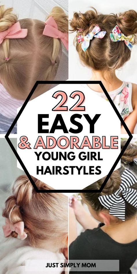 Simple And Cute Hairstyles, Toddler Hairstyles Girl Fine Hair, Braids And Twists, Curly Bridal Hair, Easy Toddler Hairstyles, Girls Updo, Medium To Long Hair, Cute Toddler Hairstyles, Easy Little Girl Hairstyles