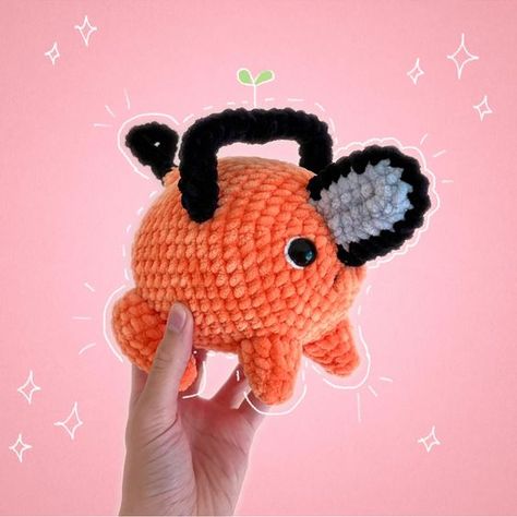 Handmade Toys | Chainsawman Pochita Anime Crochet Plushie Toy | Color: Black/Orange | Size: Medium Crochet toys patterns free amigurumi #crochettoyspatternsfreeamigurumi #crochet #crochettoy #crochetpattern #crochetpatterns 1.595 Amigurumi Patterns, Chainsawman Pochita, Toys Quotes, Anime Crochet, Cow Toys, Crochet Toys Free Patterns, Crochet Plushie, Diy Crochet Patterns, Crochet Lion