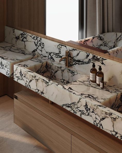 Master bathroom for project in Kuwait Together with @nk__interior__ Visualization @tory_des #coronarender #cgart #bethroomdesign… | Instagram Modern Marble Bathroom, Luxury Home Designs, Wooden Vanity, Modern Marble, Marble Bathroom, Home Designs, Kuwait, Luxury Home, Unique Patterns