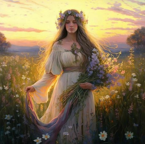 May Queen | May 1st | Spring | thepaganista Nature, Spring Goddess Art, Earth Goddess Art Fantasy, Earth Goddess Art, Jodie Muir, Goddess Of Nature, Spring Goddess, Classical Studies, Goddess Of Spring