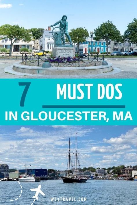 The fishing town of Gloucester makes a perfect day trip from Boston and there are plenty of things to do in Gloucester on the water and land including whale watching and schooner sails. You can also visit nearby towns of Rockport or Salem on Cape Ann in Massachusetts. Gloucester Massachusetts Things To Do, Glouster Massachusetts, Coastal Massachusetts, Massachusetts Trip, Boston 2023, Cape Ann Massachusetts, New England Day Trips, Day Trips From Boston, Rockport Massachusetts