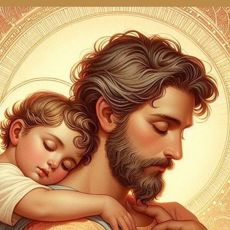 Saint Joseph Art, St Jose, Mother Mary Pictures, Worship Art, San Giuseppe, Saint Joseph, Madonna And Child, Godly Man, March 19