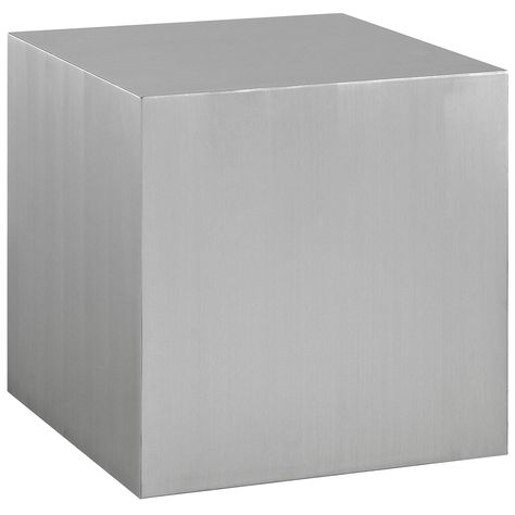 Modway Cast Stainless Steel Side Table, Silver Stainless Steel Side Table, Steel Side Table, Contemporary Living Rooms, Steel Sheets, Square Side Table, Occasional Table, Design Center, Contemporary Living, Brushed Stainless Steel