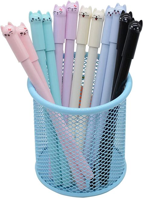 Clear Gift Bags, Cat Pen, Cute Stationary School Supplies, Cute School Stationary, Kawaii School Supplies, Kawaii Pens, Gel Ink Pens, Stationary School, School Accessories