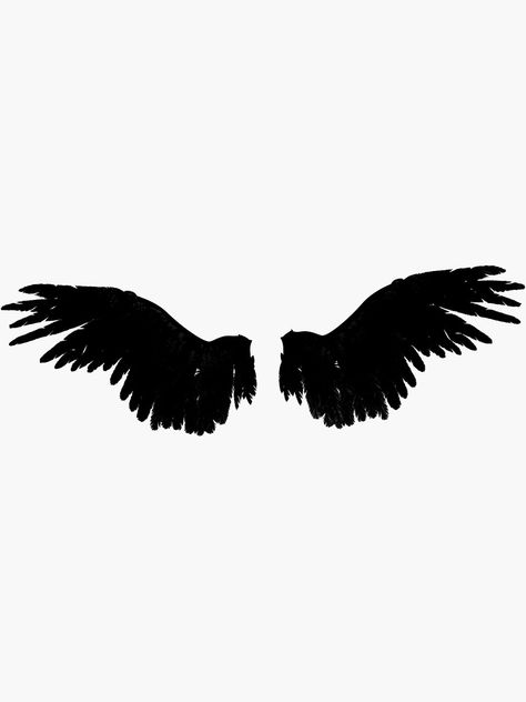 SUPERNATURAL WINGS STICKER by safasx Supernatural Wings, Supernatural Angel Wings, Aesthetic Scenes, Wings Sticker, Supernatural Angels, Experimental Typography, Angel Wings Design, Angel Wings Tattoo, Wing Tattoo
