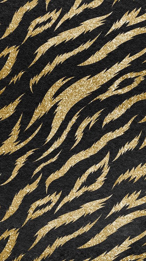 Black & gold tiger mobile wallpaper, animal skin texture background | free image by rawpixel.com / Froy Black And Gold Tiger Art, Black And Gold Tiger Wallpaper, Black Gold Wallpaper Backgrounds, Tiger Wallpaper Iphone Aesthetic, Tiger Pattern Design, Iphone Wallpaper Tiger, Gold Tiger Wallpaper, Black And Gold Graphic Design, Tiger Skin Wallpaper