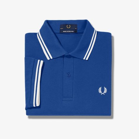 Fred Perry Heritage Brand That's Known Across The World For Its Unique Styling And History, This Classic And Original Twin Tipped Polo Shirt Comes With Tipping On The Collar And Sleeve. Made In Leicester, England And With An Adopted Fred's Signature Streamlined Fit. Made In The Uk And Influenced By Britains Mod Subculture. This Is A Iconic Cult Favorite And Will Be A Closet Staple For Years To Come. Mens Polo In Royal Size : 46" Chest Model : M12 Msrp : $110.00 - Classic Polo Shirt - Slimmer Fit Fred Perry Outfit Men, Fred Perry T Shirt, Fred Perry Polo Shirts, Leicester England, Fred Perry Shirt, Pink Polo Shirt, Fred Perry Polo, Unique Styling, Slim Fit Polo Shirts