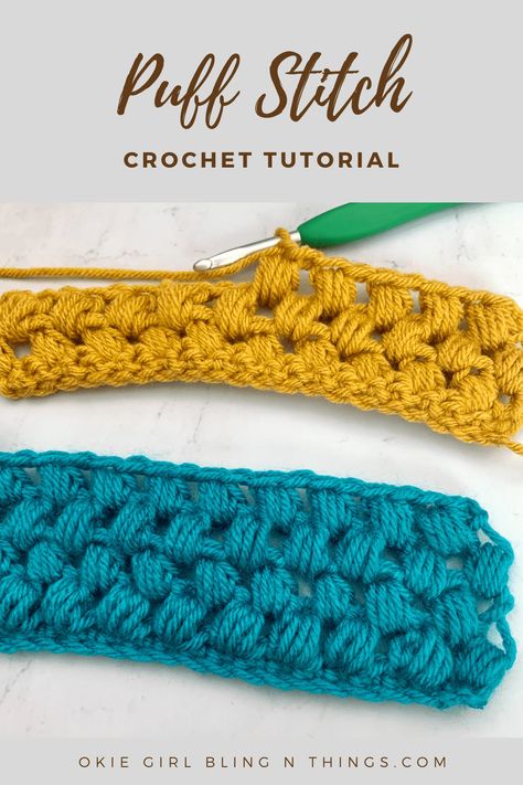 Crotchet Stitches, Puff Stitch Crochet, Crochet Stitch Tutorial, Crochet Stitches Guide, Crochet Stitches Unique, Crotchet Patterns, Crochet For Beginners Blanket, Crochet Cable, Stitch Tutorial