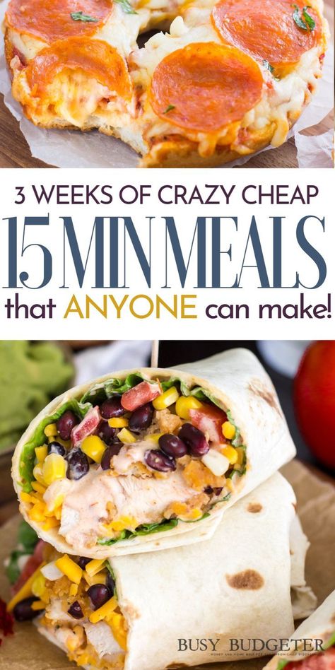 Easy 15 Minute Meals, Dinners Ideas, Easy Cheap Dinners, Fast Dinner Recipes, Cheap Easy Meals, Dinner On A Budget, 15 Minute Meals, Fast Dinners, Pizza Delivery