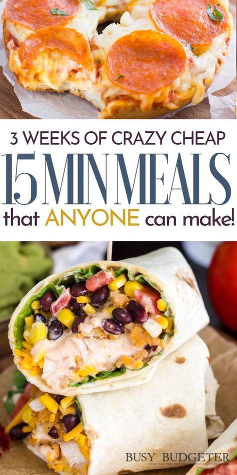 Easy 15 Minute Meals, Dinners Ideas, Easy Cheap Dinners, Cheap Easy Meals, Fast Dinner Recipes, Dinner On A Budget, 15 Minute Meals, Fast Dinners, Pizza Delivery