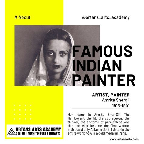 About Famous Indian Painter Amrita shergil: As a child prodigy, she emerged when Amrita was 5 and began formal painting lessons at the age of eight. #artansartsacademy #famousindianpainters #goldmedalist #amritashergil #amritashergillpaintings #amrita #paintings #sketching #portrait #photography #portraitclass #artanstoday #certificatecourse #diplomacourse #designcoachinginstitute #entrancepreparation #nid #nift #uceed #ceed #barch #nata2023preparation #nata #aat Famous Indian Artists, Amrita Sher Gil, Sketching Portrait, Famous Art Paintings, Child Prodigy, Diploma Courses, Painter Artist, Indian Artist, Art Academy