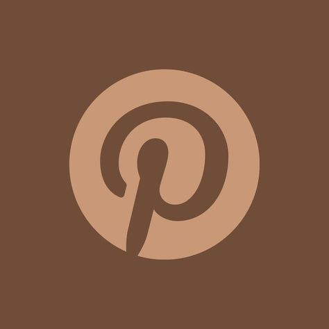 Kawaii, Logos, Brown Roblox Logo, Spotify Brown Icon, Brown Pinterest App Icon, Pinterest App Icon, Aesthetic Apps, Brown Icons, Icon Pictures