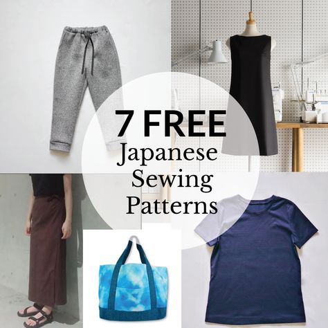 7 Free Japanese Sewing Patterns for Women to Try Today Japanese Pants, Maxi Skirt Pattern, Wrap Skirt Pattern, Sewing Patterns For Women, Sewing Top, Dress Sewing Tutorials, Japanese Sewing Patterns, Dresses By Pattern, Coat Pattern Sewing