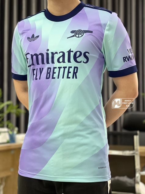 Arsenal 24-25 Third Shirt Leaked - Football Shirt Culture - Latest Football Kit News and More Bayern, Arsenal Fc, Stoke City Fc, Real Madrid Home Kit, Arsenal Football Shirt, Arsenal Kit, Oldham Athletic, Arsenal Shirt, Arsenal Jersey