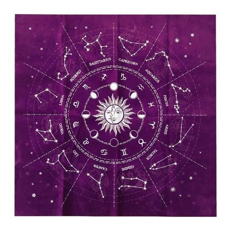 Velvet pad can be used as a tarot card pad or an alter cloth. Tela, Didgeridoo, Pagan Calendar, Constellation Tapestry, Pentacles Tarot, 12 Constellations, Alchemic Symbols, Tarot Cloth, Divination Cards