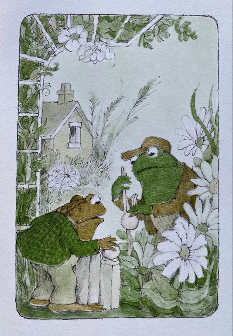 Frog And The Toad, Frog And Toad Art, Tomte Tummetott, Goblin Core Aesthetic, Arte Indie, Arte Peculiar, Door Tags, Drawings Ideas, Frog Art