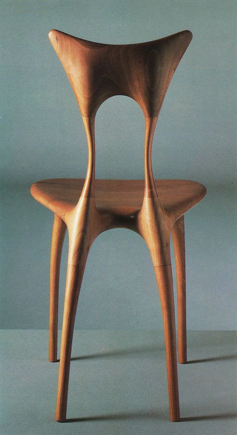 Organic wood chair Vintage Design Furniture, Futuristic Furniture Design, Organic Chair, Wooden Toys Plans, Futuristic Furniture, Organic Wood, घर की सजावट, Chaise Design, Plywood Furniture