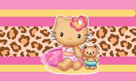 Hello Kitty Y2k Desktop Wallpaper, Hello Kitty Hibiscus Wallpaper, Hawaiian Laptop Wallpaper, Hawaii Hello Kitty Widget, Summer Hello Kitty Wallpaper Laptop, Tokidoki Desktop Wallpaper, Hibiscus Flower Decorations, Hello Kitty Backgrounds Wallpapers Laptop, Tropical Hello Kitty Widget