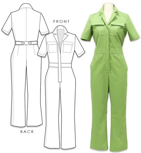 19 Overall, Dungaree & Boiler Suit Sewing Patterns (3 FREE!) Couture, Denim Overalls Sewing Pattern, Flight Suit Sewing Pattern, Coverall Sewing Pattern, Boiler Suit Pattern Free, Boilersuit Sewing Pattern, Diy Coveralls, Jumpsuit Sewing Patterns For Women, Overalls Pattern Sewing Free