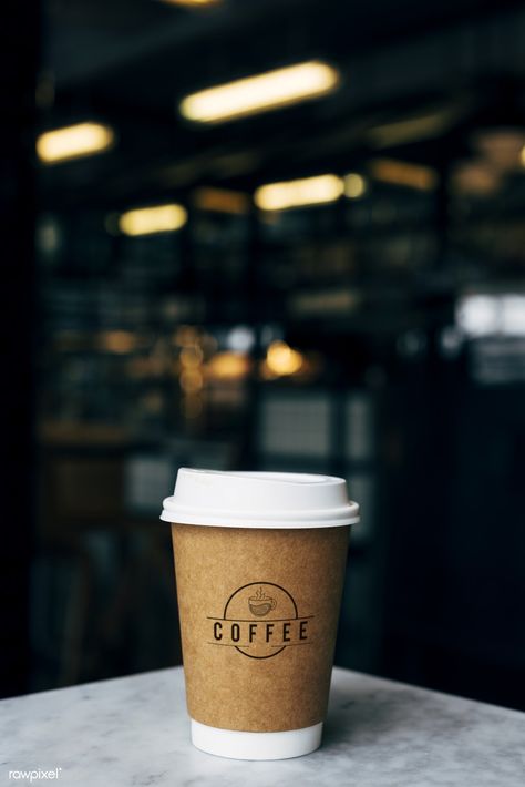 Mockup of a cup of takeaway coffee | free image by rawpixel.com Coffee Shop Signs, Takeaway Coffee, Gold Touch, Bold Logo Design, Coffee Shop Photography, Slight Edge, Cocoa Coffee, Coffee Icon, Wedding Logo Monogram