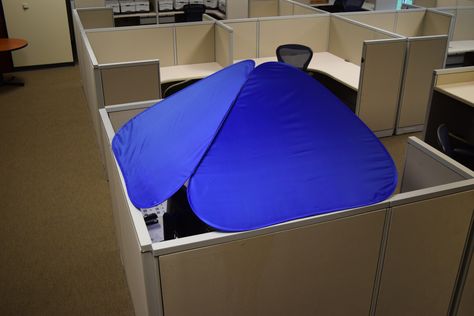 CubeShield - Cube Roof for your office cubicle Cubicle Privacy, Diy Cubicle, Cubicle Ideas, Office Cubicles, Diy Canopy, Office Cubicle, Diy Kitchen Renovation, Cubicle Decor, Diy Office