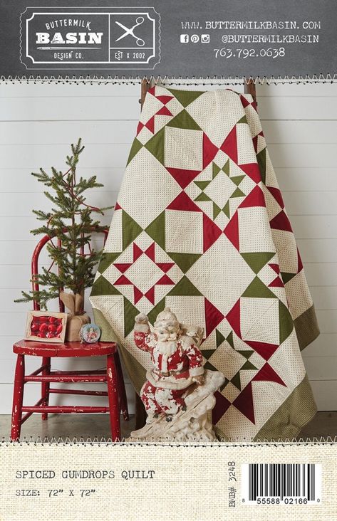 "This versatile quilt pattern would be perfect for any season to showcase beautiful fabrics! Finished size is 72\" square. Due to copyright law, PATTERNS MAY NOT BE RETURNED. To see what else is in store, please visit Jambearies: https://www.etsy.com/shop/Jambearies" Natal, Patchwork, Xmas Star, Buttermilk Basin, Christmas Quilting Projects, Beginner Quilt, Christmas Quilting, Christmas Quilt Patterns, Geometric Quilt