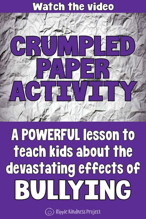 Crumpled Paper & Crumpled Heart Bullying Activity For Kids 1 Bully Lessons Elementary, Crumpled Heart Activity, Upstander Activities, Bully Prevention Activities, Anti Bully Activities For Kids, Wrinkled Heart Activity, Wrinkled Heart, Paper Crumpled, Snowball Toss