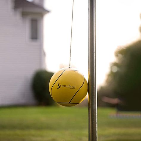 Amazon.com : Sterling Sunnywood Sports Premium Tetherball Set for Outdoor Backyard with Ball, Rope and Pole 10'4" Height : Sports & Outdoors Racquet Sports, Outdoor Games, Outdoor Games Adults, Tetherball, Playground Games, Outdoor Backyard, Changing Wall Color, Galvanized Steel, Wall Color