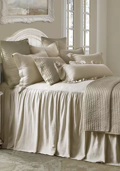 HiEnd Accents Luna Bedspread Set | belk Ruffle Bedspread, Yellow Bedspread, Blue Bedspread, White Bedspreads, All White Room, Twin Bedspreads, Modern Rustic Farmhouse, Linen Bedspread, Queen Bedspread