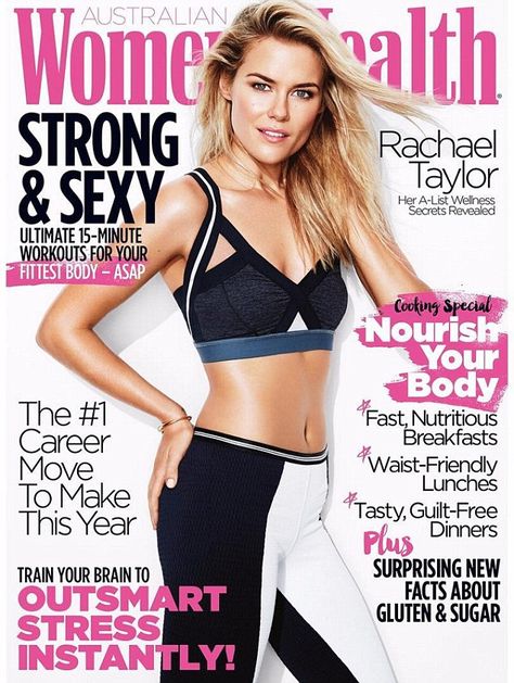 Stunning display: Rachael Taylor reveals her formidable figure on the cover of this month's Women's Health magazine Dinner Train, Rachael Taylor, Health Magazine Cover, 15 Minute Workout, Womens Health Magazine, Making Lunch, Workout Fits, Fitness Magazine, Secrets Revealed