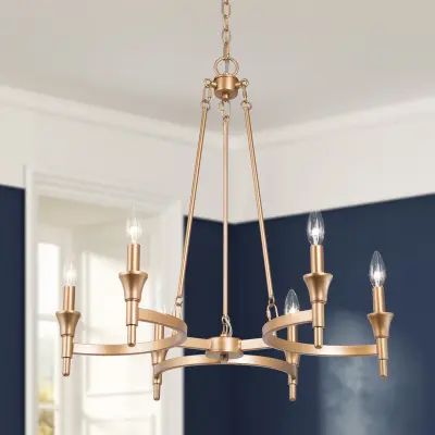 Chandeliers | Find Great Ceiling Lighting Deals Shopping at Overstock Modern Dining Room Chandeliers, Gold Chandeliers Dining Room, Modern Gold Chandelier, Chandelier French, Candlestick Chandelier, French Candle, Chandelier Store, Light Bulb Candle, Wheel Chandelier