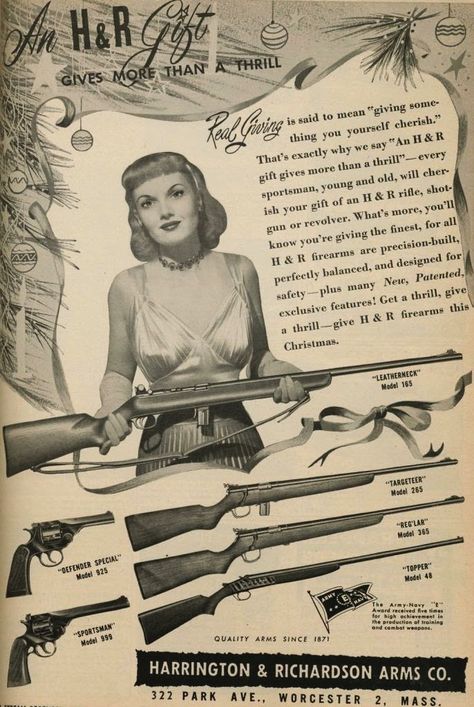 Christmas gun ads are sadly missing these days, but luckily we found these seven vintage ads to help you reminisce. Stare Reklamy, Christmas Memes Funny, Funny Vintage Ads, The Boogeyman, Old Advertisements, Retro Advertising, Vintage Dior, Retro Ads, Old Ads