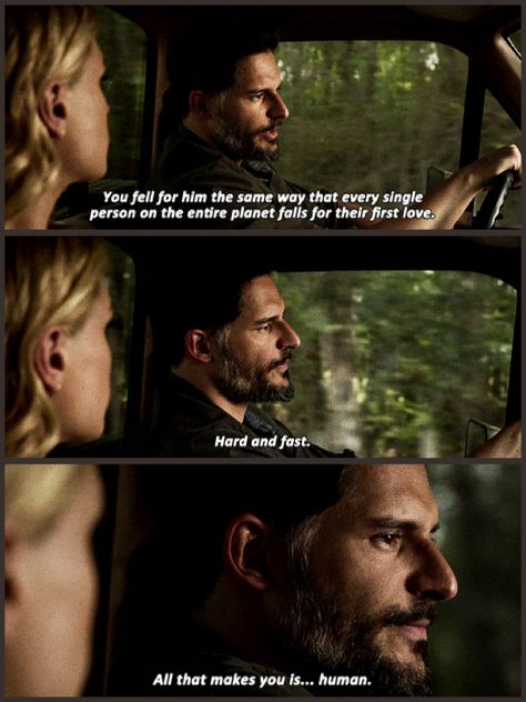 True Blood season 7 quote - Alcide and Sookie talking about Bill. Gah, I do love Alcide! He's a good guy! Eric Northman, True Blood Alcide, True Blood Quotes, Blood Quotes, Sookie Stackhouse, True Blood Series, Blood Photos, Vampire Series, Sci Fi Shows