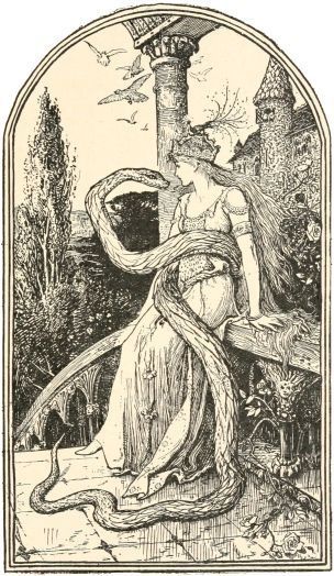 The Green Fairy, Andrew Lang, Walter Crane, Green Fairy, Fairytale Illustration, Fairy Book, Arte Obscura, Arte Inspo, Fairytale Art