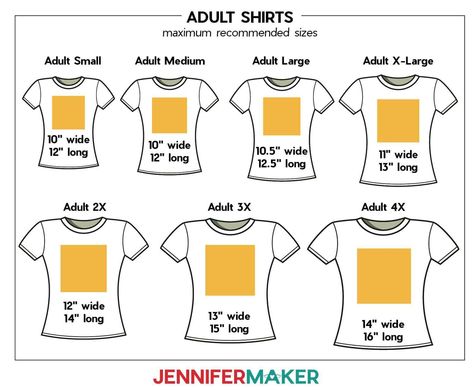 Sublimation T-Shirts for Beginners: Tips and Designs Pocket Size For Sublimation, Shirt Size Chart For Sublimation, Htv Design Size For Shirts, Sublimation Image Size Chart, Tshirt Image Size, Silhouette Shirt Design, Upcycling, Circuit Shirt Sizing, Sublimation Shirt Prices