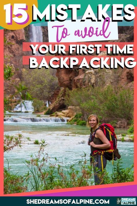 Backpacking for Beginners: 15 Rookie Mistakes To Avoid Your First Time Backpacking | Consider this list of common backpacking blunders and backpacking tips as your introduction to backpacking basics. These common but avoidable mistakes are an essential part of your backpacking 101 foundation, so to speak. Mistakes are certainly how we learn, and we should never be so afraid of failure and mistakes that it prevents us from taking action toward our backpacking goals, but this list might just help Backpacking Gear, Camino De Santiago, Hiking Tips, Backpacking Tips, Beginner Backpacking, Backpacking For Beginners, Backpacking Trails, Havasu Falls, Taking Action