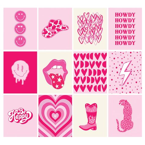 PRICES MAY VARY. PREPPY ROOM DECOR: 12 set high quality 8 x 10 inch preppy pink posters printed on glossy cardstock HOT PINK ROOM DECOR AESTHETIC: Great for DIY bedroom college dorm wall home office living room decor ROOM DECOR FOR TEEN GIRLS: Vibrant hot pink posters for cute kawaii teen girl room decor aesthetic COLLEGE DORM ROOM DECOR: Arrange in any style, hang or frame. Adhesive pads included for wall mount PINK POSTERS FOR ROOM AESTHETIC: Great trendy aesthetic wall art prints for cute hom Aesthetic Wall Decor Ideas For Bedroom, Poster Prints Wall Bedroom Pink, Pink And White Room Decor, Hot Pink Room Ideas, College Wall Prints, Trendy Posters For Room, Hot Pink Room Decor, Hot Pink Wall Decor, Pink Poster Aesthetic