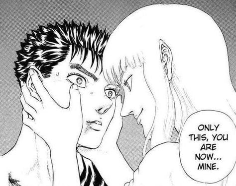 Grifith: "Now you belong to me~" Berserk Guts And Griffith, Guts And Griffith, Griffith Berserk, Berserk Guts, Kentaro Miura, Meme Page, This Meme, Tv Tropes, Anime Nerd