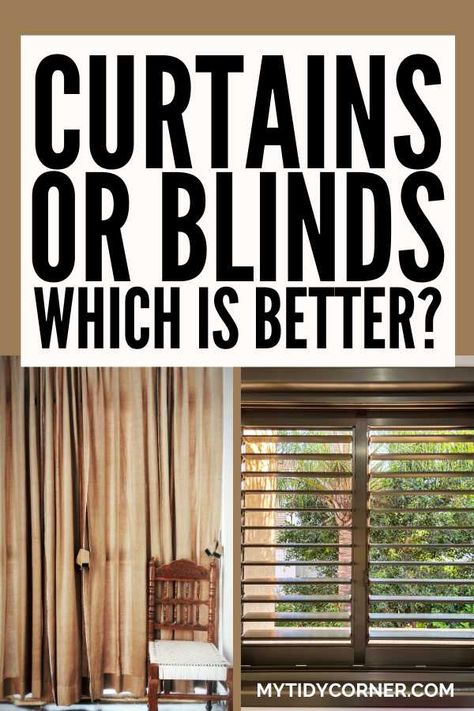 Curtains vs blinds which is better Blinds For Windows With Curtains, Curtains Only No Blinds, Window Coverings With Blinds, Windows Blinds And Curtains, Living Room Curtains Or Blinds, Living Room Windows Blinds, Blinds In Bedroom Window, Blinds For Large Windows Bedroom, Curtain Vs Blinds Living Rooms