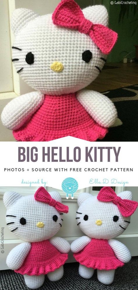 Minion Crochet Patterns, Minion Pattern, Amigurumi Unicorn, Crochet Cat Toys, Hello Kitty Crochet, Minion Crochet, Crochet Cat Pattern, Crochet Amigurumi Free Patterns, Crochet Amigurumi Free